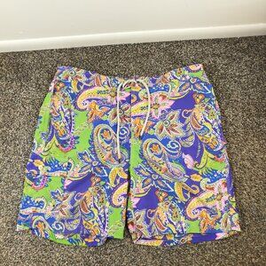 Vintage Polo Ralph Lauren Swim Trunks Paisley Mens Large